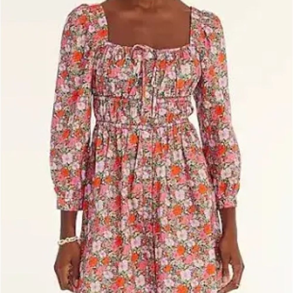 J. Crew Liberty fabric Long Sleeve Dress